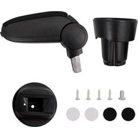 Reposabrazos para coche ABS negro 13x33x(33-49) cm vidaXL