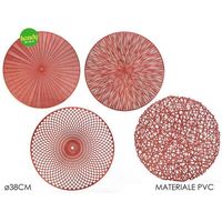 Tovaglietta natalizia Handy rosso Ø38 cm (1pz)