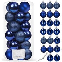 Christbaumkugeln Set Weihnachtskugeln aus Kunststoff 20 Stück 4 cm