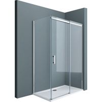 doporro Eckdusche 70x140x195cm Eck-Duschkabine Duschabtrennung ESG-Sicherheitsglas Klarglas Schiebetür inkl. Easy-Clean-Beschichtung Einstieg Rechts