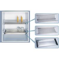 MENSOLA COLAPIATTI ACCIAIO INOX C/VASCH 86 CM- INOX ITALIA- 1,0 coppie