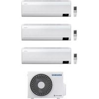Climatiseur réversible Tri-split SAMSUNG Windfree avant 9000 + 9000 + 9000 Btu R32 Blanc A+++