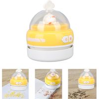 Aspirateur de Bureau Compact et Portable sans Fil USB avec Lampe de Nuit pour Table, Clavier, Poussières de Gomme 1x ABS Yellow