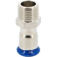 Jonction mâle fixe conique acier inox à sertir SERTIsteel Inox - Empreinte M 33x42 - Ø28mm