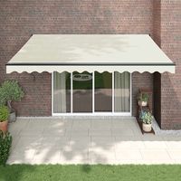 Store banne-Auvent rétractable automatique crème 4x3 m