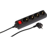 Microconnect MC-GRU0043BS presa multipla 3 m 4 prese CA Interno Nero