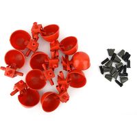 10 Gobelets Abreuvoir pour Poulets Volaille, Bol à Eau, Accessoire de Cage