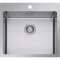 Lavello ICROS 55X51, 1 vasca con foro per miscelatore, ACCIAIO INOX AISI 304-18/10 Made in Italy