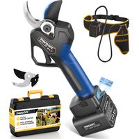 Swansoft – Sécateur électrique professionnel 45mm – Moteur sans balais 1150W – 2 batteries 25V 4Ah pour 10h de coupe – Lame en acier SK5 - 4Ahx2