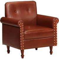 Chaise cabriolet marron cuir véritable vidaXL