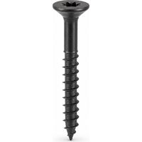 Vis terrasse bois Torx RVS A1 noire 5x50 mm filetage partiel