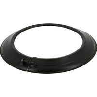 TEN – Rosace émail noir mat Ø153 – Accessoire pour fumisterie – Acier émaillé 4/10e – Pour chaudières à gaz et à granulés