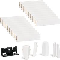 KGM Sockelleisten-Set weiß MEGA MDF 20 x 58 x 2400 mm - 20 Stück