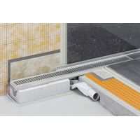 Schluter – Caniveau d'évacuation horizontal KLF40GE80 – Acier inoxydable – Longueur 800 mm – Hauteur 60 mm – Débit 0,45 l/s pour douche à l'italienne