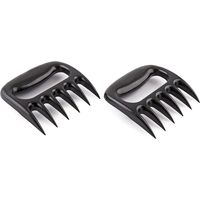 Artigli per barbecue per maiale sfilacciato, pinze robuste per macinare la carne, griglia affumicatrice, accessori per barbecue affumicato (nero)