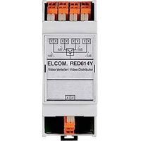 Elcom RED614Y distribuidor de video gris claro para rail DIN