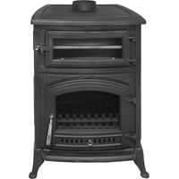 EIDER BIOMASA Poêle à bois avec four - ANTARES fonte - 740 x 515 x 845 mm - sortie Ø130 mm - 24 kW - 305 m³ - rendement 75 %