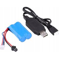 Lipo-Akku 1500mAh 7,4V 2S mit USB-Ladegerät für RC-Spielzeug U12A S033G Q1