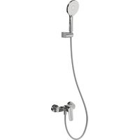 EVERSTEIN Duscharmatur Regendusche Komplettset Chrom Messing: Duschset Brausegarnitur Handbrause Duschstange Brauseset G1/2 Kopfbrause Badezimmer Modern Mischbatterie Wandmontage Duschanlage Glanz