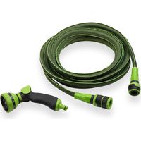 Werkzeyt Flexibler Gartenschlauch - 7,5 - 15 m - Inkl. Multifunktionsbrause - Strapazierfähig