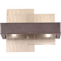 Kolarz RETTANGOLO Applique en Verre 2 Lumières Brunito Brossé