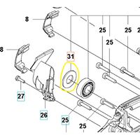 Couvercle de roulement 555 Husqvarna 596911301