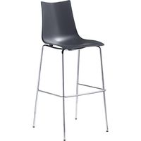 2 Tabourets de bar design - ZEBRA TECHNOPOLYMER 65h - lot de 2 - deco design