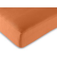 2 Draps housse Orange 200 x 200 cm - Orange - 200 x 200 cm "King size" - Orange -