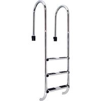 Scala per piscina qp narrow wall 4 gradini antiscivolo acciaio inox