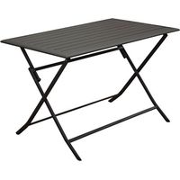 Table Lorita 110x70 Graphite Table De Jardin Compacte Et Robuste - Forza