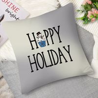 Housse de coussin gnome et flocons, 60x60 cm