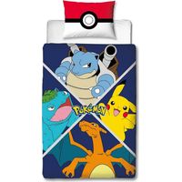 Parure de lit réversible Pokemon - Pret au Combat- 135 x 200 cm