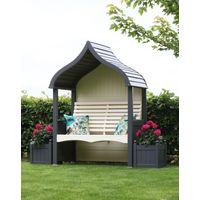 AFK Orchard Arbour Wooden Garden Seat Chair Lavender Purple & Cream FSC