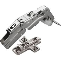 2 x Salice Topfband 155° Serie 200 mit Dämpfer im Topf Bohrbild T45 Innenanschlag mit Kreuz-Montageplatte Höhe 6 mm mit vormontierten Euroschrauben, Exzenterverstellung Topfscharnier von SOTECH