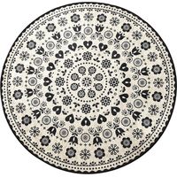 Tapis de Bain Medina, Lavable en Machine, Forme Ronde, 100x100 cm Multicolore