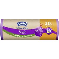 Swirl® Duft-Müllbeutel Vanille-Lavendel 20 L Reißfest & Dicht Müllsäcke & Müllsackständer