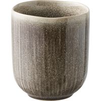 Set 4 tazze Viola in stoneware grigio senza manico ø8x9,5 cm
