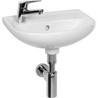Jika Lyra plus - Lavabo 40x31 cm, con rebosadero, con agujero para grifo a la izquierda, blanco H8153810001051