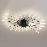 COMELY® Moderna plafoniera a LED 28 teste Lampada da soffitto a filo nero Paralume in acrilico Lampadari per cameretta dei bambini Camera da letto Soggiorno 4500K Luce neutra Forma di fiore