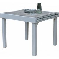 Gartentisch ModuloWood T 4 / 8 Glas Deko Holz Weiß Wilsa Garden
