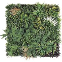 Dekoratives Paneel Wildes synthetisches Laub - Grün - 1x1m Nortene
