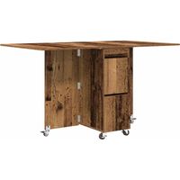vidaXL Table à dîner 140 x 80 x 77 cm Bois d'ingénierie Bois ancien