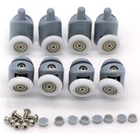 8 rodamientos para raíles de mampara de ducha, ruedas mampara ducha,23 mm.