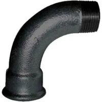 Winkelstück, verformbar 90°, 66x76, männlich weiblich schwarz großer Radius