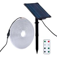 Barcelona Led – Ruban LED solaire extérieur 10m RGB – Télécommande – Panneau solaire 5W – Autonomie 12h – Protection IP65