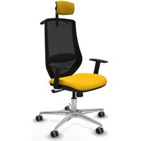 Piqueras y Crespo Chaise de bureau jaune avec cabecero
