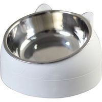 BUNTHAUS Gamelle pour Chat, Gamelle Chat Inclinée, Gamelle Chat Plateforme inclinée à 15°, Gamelle Petit Chien, Gamelle Chien Chat Antidérapante, Gamelle Chat Surélevée et Inclinée, Bols pour Chats, 2