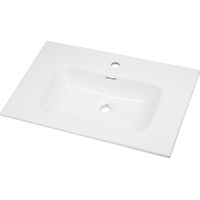 Lavabo ad incasso in ceramica bianco lucido per mobili bagno misure 81x46 cm - confezione 1