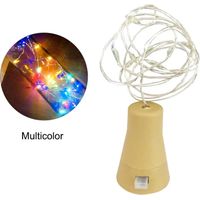 LED-Solar-Weinflaschenlicht, IP44 wasserdicht, mehrfarbiges Licht, korkförmige Kupferdraht-Sternenlichterkette, für Weinflaschen-DIY/Hochzeit/Weihnachten/Erntedankfest/Date
