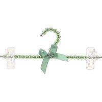 Cintre à vêtements Princesse avec perles et nœud papillon, gris, pour filles et enfants-Green
